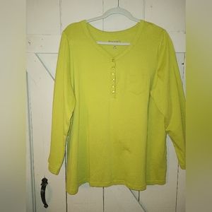 Roaman's 18/20 long sleeve Henley tee